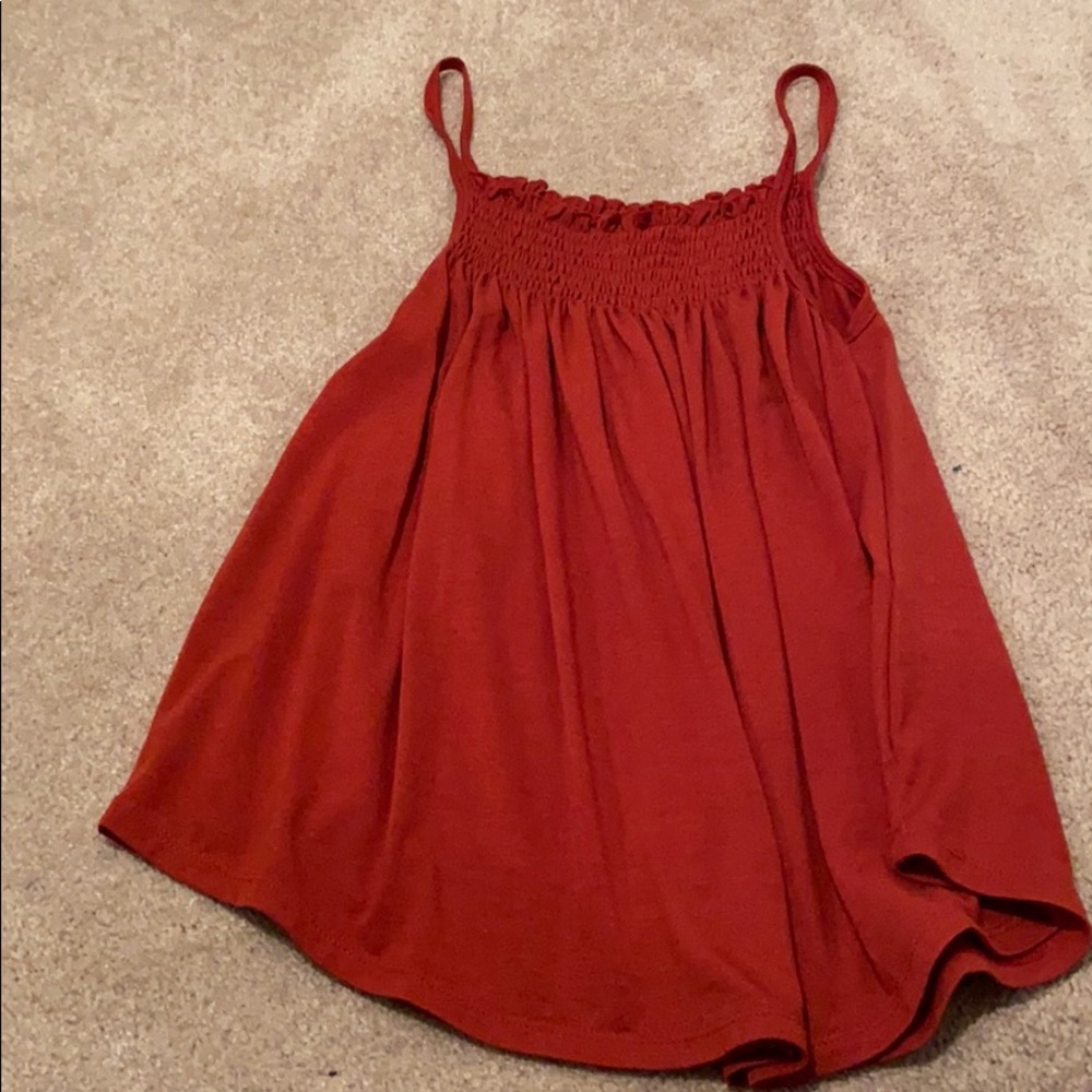 Red tank top